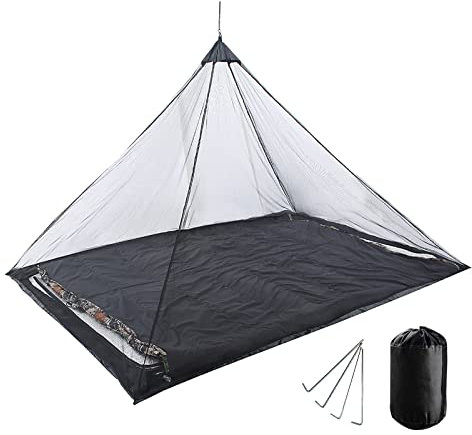Camping Mosquito Net with Storage Bag, Hanging Single Person Anti-Mosquito Bug Nets, Compact & Lightweight, High Density Bed Curtain Mesh Tent Netting Canopy for Outdoor, Travel, Hiking, Picnic