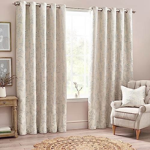 furn. Wylder Nature Sophia Botanische Jacquard-Vorhänge mit Ösen