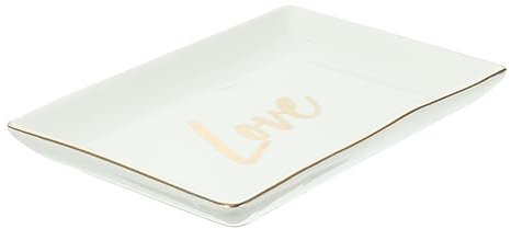 Zerodeko Petit Plateau à Bijoux Assiettes Porte- En Barre Plateau En Porcelaine Plateau De Poisson Assiette à Gâteau Plat Éponge Commodes Impression Céramique Plaque De Boucle D'oreille