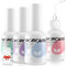Morovan Dip Powder Liquid Set with Activator Base Top Coat and Brush Saver 4pcs 0.5oz for Nail Kit, Clear