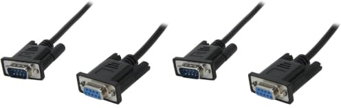 StarTech.com Cable 1m Módem Nulo Null Serie Serial DB9 Hembra a Macho - Negro (Paquete de 2)