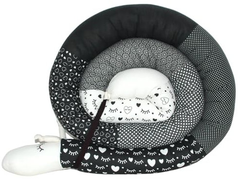 Bettschnecke/Bettschlange XXL (Motiv Wimpern) Länge 250cm**personalisierbar**Seitenschläferkissen