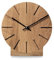 Natuhr Wanduhr Tischuhr Eiche Holz - Boom - geräuscharm Massivholz Design ø17 cm (Eiche dunkel geölt Schwarze Zeiger, Funkuhrwerk)
