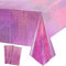 Tischdecke Geburtstag Rosa Glitzer 2 Stück - Party Tischdecke Wasserabweisend Einweg Deko für Einhorn Mädchen Prinzessin Hello Wutz Kindergeburtstag Babyparty Schulkind Einschulung Party 137 x 274cm