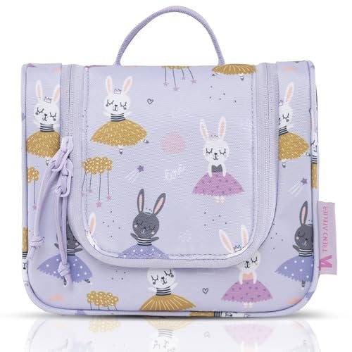 TA Trend Atelier Trousse de Toilette pour Enfants/Bébé, sans PFC, Déperlant, à Suspendre (Lilas - Ballerine)