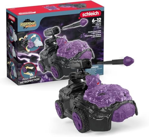 SCHLEICH 42672 Schatten-Crashmobil mit Mini Creature, ab 7 Jahren, ELDRADOR Creatures - Spielset, 17 Teile