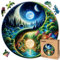 LEOGOR Yin Yang Natures Balance – Holzpuzzle Erwachsene Yin Yang, 500 Teile – 45,6 × 45,3 cm – 5 mm Dickes Holz, handgeformte Teile, rundes Mosaikdesign – Magisches Holz Puzzle für Puzzle-Liebhaber