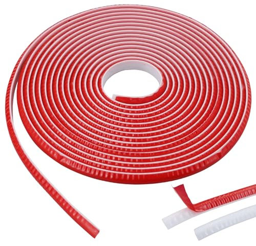 TPE Quadrant Trim, Flexible Moulding Wall Corner Trim Self Adhesive, Skirting Board Trim, Caulk Strip Beading for Laminate Flooring, Wall Ceiling, Cabinet Countertop (6M, 12mm*9mm)