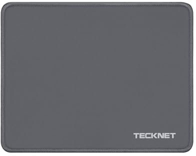TECKNET Mouse Mat 270 x 210 x 3 mm Gaming Mouse Pad, Non-Slip Rubber Base, Waterproof Surface, Stitched Edges Mouse pad, Compatible with Laser and Optical Mice