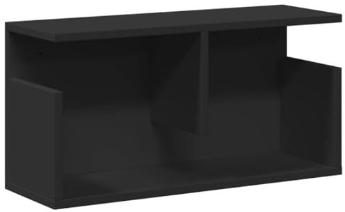 vidaXL Mobile a Parete 60x20x30 cm Nero in Truciolato, Mobile pensile, armadietto a Muro, mobiletto a Parete, Mobile a Muro, Mobile a Parete, mensola