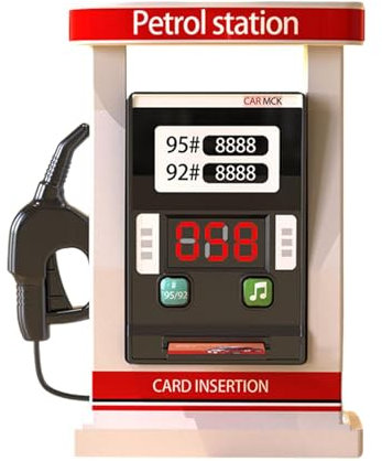 Stazione di servizio per bambini - Pompa di benzina giocattolo per bambini, Pompa di benzina per bambini con suoni | Set di giocattoli cognitivi interattivi per genitori e figli, simulazione del proce
