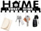 Lvjkes Porte clef mural, Accroche clef mural, Porte-clés mural multifonctionnel noir, Porte clés mural en métal, Avec 10 crochets à clés,Convient aux chambres, entrées, garages (HOME)