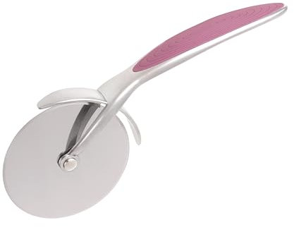 Wiltshire Colour Rush Pizza Cutter, Chrome Plated, Anti-Slip Comfortable Soft Grip Handle, Sharp Blade, Professional Pizza Knife, Pink, 17.7x7.3x2cm