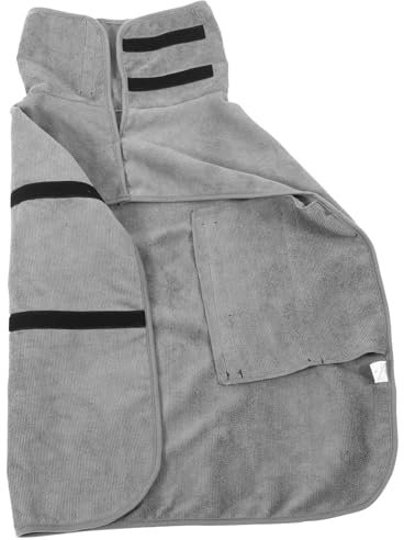 Happyyami Albornoz para Perros Bata De Secado para Cachorros Toalla Absorbente para Perros Albornoz Cómodo para Mascotas Bañera