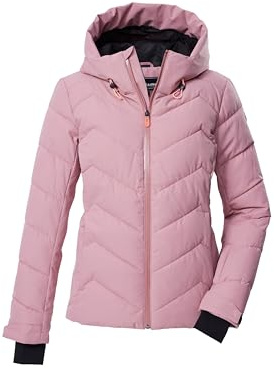 killtec Damen Skijacke/Steppjacke/Funktionsjacke in Daunenoptik mit Kapuze und Schneefang KSW 31 WMN SKI QLTD JCKT, rosenholz, 50, 43417-000