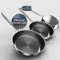 Kiseely Hybrid Bratpfanne Set 26cm+28cm+30cm, Pfannenset Skillet 3-teiliges Set, Beschichtete Pfanne Induktion für alle Kochplatten, mit kühlbleibendem Griff, spülmaschinen- und ofenfest (PF1)