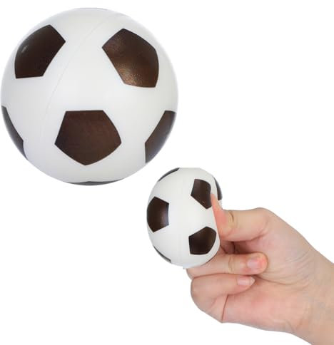 Stressball Lustig Antistressball, 5.5CM Mini Sportbälle Schaum Stressabbau Bälle Schaumstoffbälle Stressabbau Spielzeug Quetsch Anti Stress Spielzeug für Büro Schule Kinder Erwachsener（Fußball）