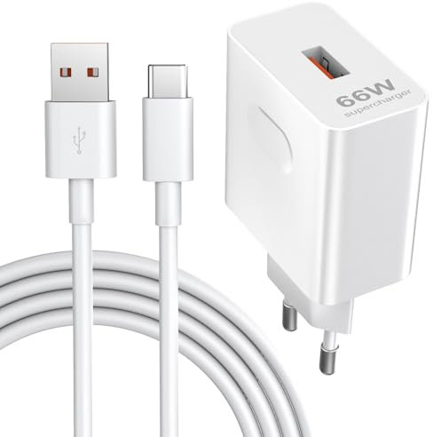 AIAUXAI Chargeur Supercharge 66 W pour Huawei Honor 90 Lite 90 Smart 70 Lite 200 Lite USB C Câble de charge 6 A 1 m Adaptateur de charge rapide USB pour Honor X6b Pad X8a X8b 9 80 Magic6 5 4 6Pro Mate