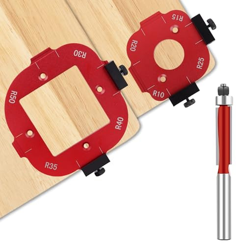 ETCYAOXIN Router Templates and Jigs for Woodworking,Guides and Edge Guide for Precision Routing,Router Tool,Corner Radius Templates for Routers R10/R15/R20/R25/R30/R35/R40/R50