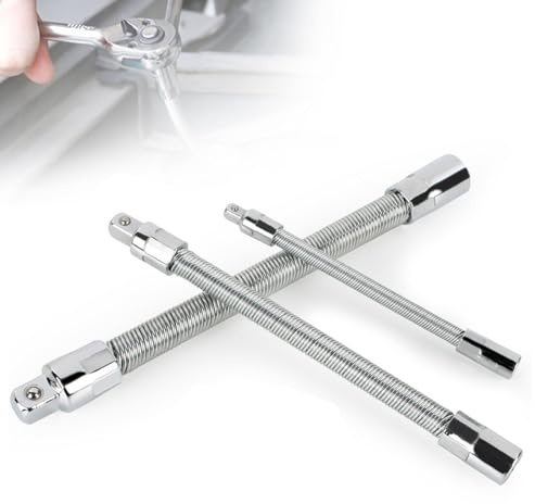 Biegsame Welle, 3 Stück Steckschlüssel Verlängerung 1/2 3/8 1/4 Zoll Flexibler Stecknuss Hex-Shank Flexibler Bithalter Biegsame Welle Bohrmaschine Bithalter Verbindungsglied für Akkuschrauber