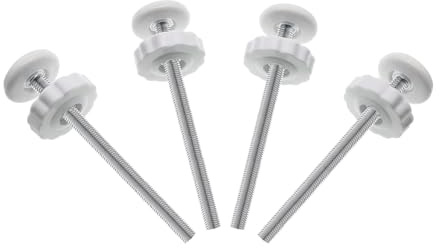 Harewtwy 4 PCS Baby Gate Replacement Parts Threaded Spindle Rod for Pet & Dog Extra Long Baby Tension Gate Extender Pet Gate Accessories White