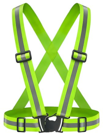 EHIOG Reflektorweste, Warnweste Sicherheitsweste, Reflektorweste Reflektierende Sicherheitsweste Einstellbar Warnweste, Reflektoren,Elastisch Laufweste für Laufen/Fahrrad/Motorrad/Running