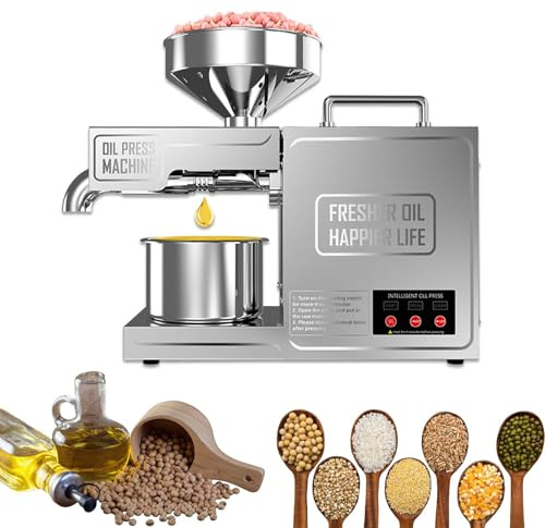 ALSUP Mini Frantoio per Olive A Freddo Professionale, Pressa Elettrica Inox, Macchina Spremitrice Olio Domestico/Commerciale