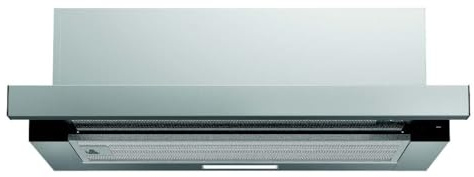 Cookology 90cm Telescopic Cooker Hood - 372.5 m³/h - Stainless Steel | Integrated Design - Rocker Switch Controls - LED Light - A Energy Rated - 2 Speeds