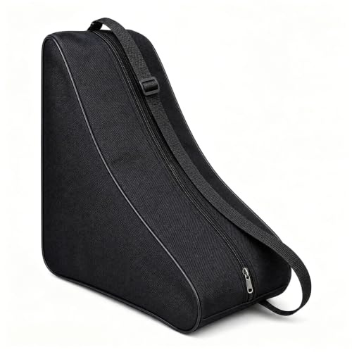 Sac de Patinage à roulettes en Toile Oxford 38 X 43 X 20 cm | Sac de Transport pour Patins à Roulettes avec Bandoulière Réglable, Adapté aux Rollers et aux Patins à Glace (Noir)