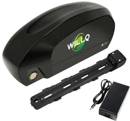 WILLQ Batterie pour vélo électrique 52V 48V 10Ah 13Ah 15Ah 17.5Ah 20Ah 21Ah 24.5Ah Batterie au Lithium Amovible avec Chargeur et Carte de Protection BMS, pour Moteur de vélo de Ville.