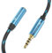 Ultra HDTV Cavo Prolunga Jack - 15 m Jack Estensione 3,5 mm in Nylon, Cavo Stereo da Maschio a Femmina, per Cuffie Beats, Apple iPhone, iPad, iPod, Smartphone, MP12