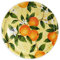 Lashuma Bandeja decorativa redonda de melamina, diseño de tiburón naranja, bandeja de cocina grande, 40 cm de diámetro
