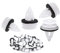100 Pcs Coches Clips Remache de Plastico,Clips Sujeción con Anillo de Sellado, Grapas Coches universal Clips Remache Para Puerta Interior de Coche Paneles de Ajuste de Puertas Interiores