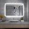 MIQU Badspiegel LED 70 x 50 cm Badezimmerspiegel mit Beleuchtung kaltweiß Lichtspiegel Wandspiegel mit Touch rechteckig A++