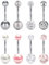 Incaton 14mm Bauchnabelpiercing 14G Nabelpiercing Ring Banane Piercing mit Kristall Kugeln Piercing Schmuck Set aus Chirurgenstahl 8stk