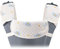 bebear Beißkissen für Babytrage, 100% Baumwolle Sabber Lätzchen für Babytrage Neugeborene bis Kleinkinder, 3PCS Baby Beißkissen für Jungen/Mädchen (Blue Elephant)