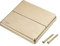 sourcing map Interruptor de luz para pared, interruptor basculante, 2 bandas, 2 vías, tono dorado, 250 V, 10 A, 86 mm x 86 mm