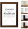 JCNORD Cadre Photo en Bois MDF Couleur Noyer de 40x60 cm Avec Verre Plexi Incassable | Cadre Photo Moderne Pour Murs et Tables