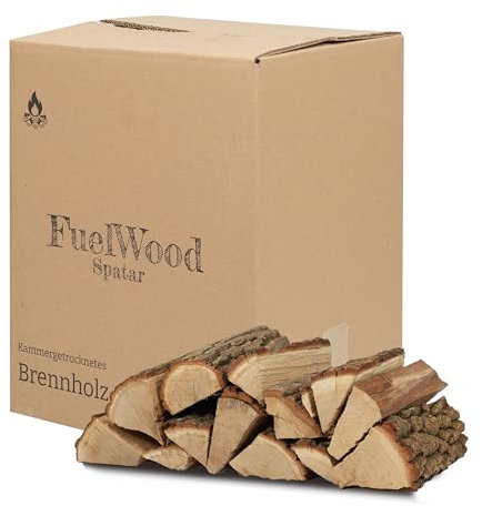Leña de roble secado al horno 25 litros – Longitud aprox. 25 cm – Humedad de la madera inferior al 15% – Perfecto para horno, chimenea, barbacoa, braseros, hogueras, barbacoas, leña, barbacoa