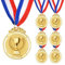 6 Stück Medaillen Kinder, Goldmedaillen Metall, Pokale Medaillen Medaillen Fußball Gewinner Medaillen für Schule, Fußball, Medaillen Kindergeburtstag, Sport, Kinder