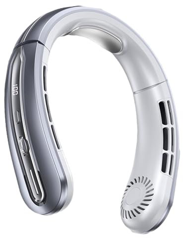 Ventilador De Cuello Recargable,Aire Acondicionado Con Ventilador De Cuello - Ventilador de cuello de 100 velocidades - Ventilador portátil personal, sin aspas, 4000 mAh, portátil, ventilador de cuell