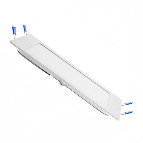 ONSSI Placa LED de Techo 25W 2500lm,Cuadrada 295x295 mm,(Blanco Frío,6000k) Panel LED Superslim Marco Blanco,Lámpara de Techo Empotrado