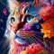 Lehaha Diamond Painting Kit Completo Or Adults,Pintura Diamante Por NiñOs,5d Diamond Art Kits Kids,Conjunto De Punto De Cruz,Dibujos Con Diamantes Para Regalos,gato(30x30cm)