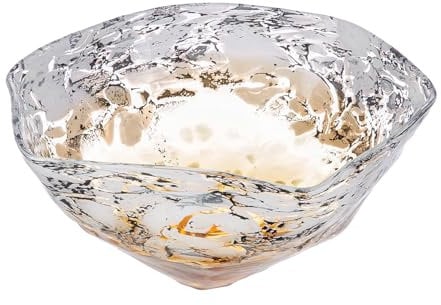 GLAS art Schale Arte - Glas - creme, orange - Ø 30cm - lebensmittelgeeignet - Geschenk für Frauen