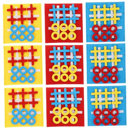 Kisangel 9 Stück Mehrteiliges Mini-Filz DREI-gewinnt Spielset in Farben Weiches Leichtes Brettspiel für Ab Jahren Interaktives Partyspielzeug und Pädagogisches Gesellschaftsspiel für