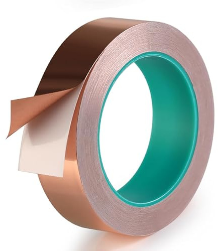 SXJY Hochreines Kupferfolienband mit leitfähigem Klebstoff – 20 m Länge, 0,1 mm Dicke, 80–100 mm Breite, 1 Stück(80mm)
