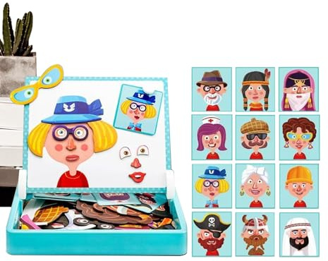 Magnetisches Puzzle - Lustige Doppelseitige Brettspiele,Hand-Auge-Koordination Puzzle Spielzeug | Für Kleinkinder Mädchen Kinder Vorschule Autoreise Auto Flugzeug Reise Spielzimmer Geburtstag