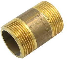 Stabilo-Sanitaer Messing Rohrdoppelnippel 1 1/4 Zoll x 60 mm DN32 Rohrnippel Langnippel Gewindefitting Fitting