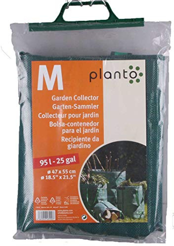 planto Gartensack Gartenabfallsack Gartensammler Gartentasche Abfallsack Gartentaschen für Gartenabfall Laubsack in Profi-Qualität (95 Liter, ⌀ 47 x 55 cm) 2 Stück