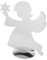 Fink - Engel, Engelfigur - HOLYWORKER - Dekofigur - Edelstahl - versilbert - 24 x 13 x 30 cm